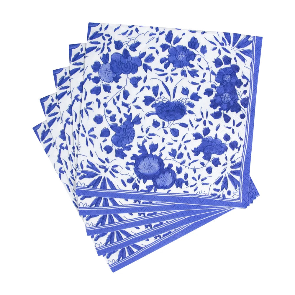 Serviette en papier Delft bleu