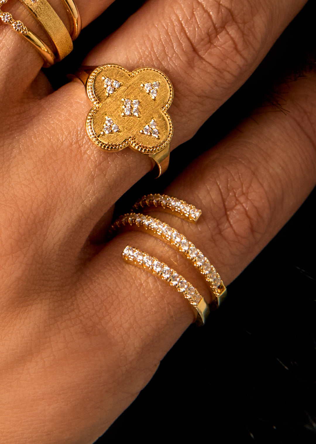Bague Spiral - vue portée