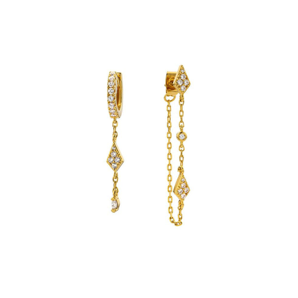 Boucles d'oreilles Losange twin