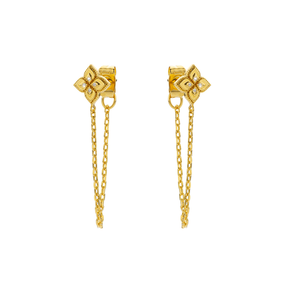 Boucles d'oreilles Lotus chain
