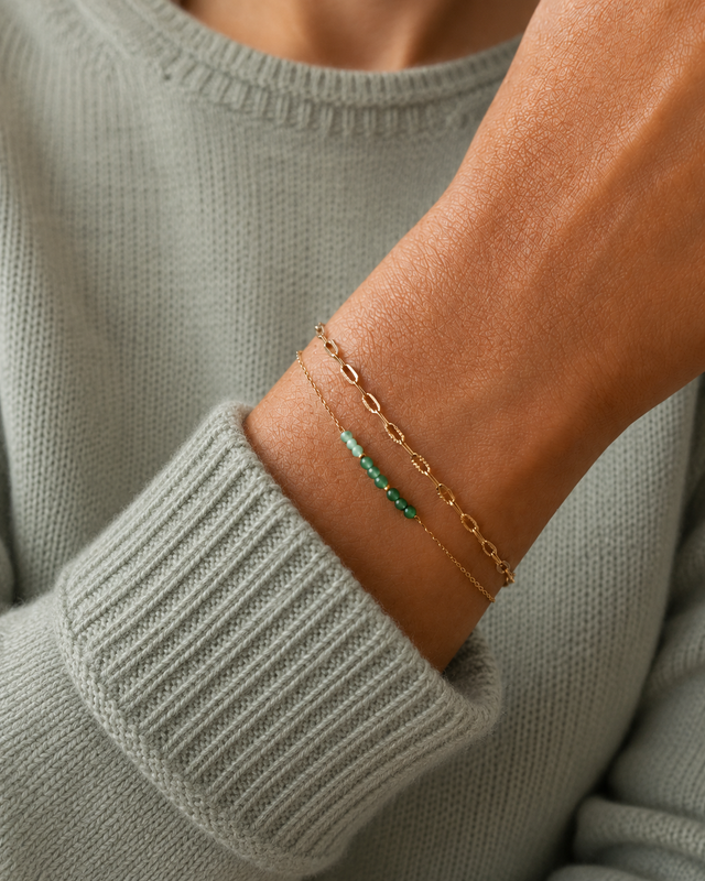 Bracelet Salina – Vert – Vue portée