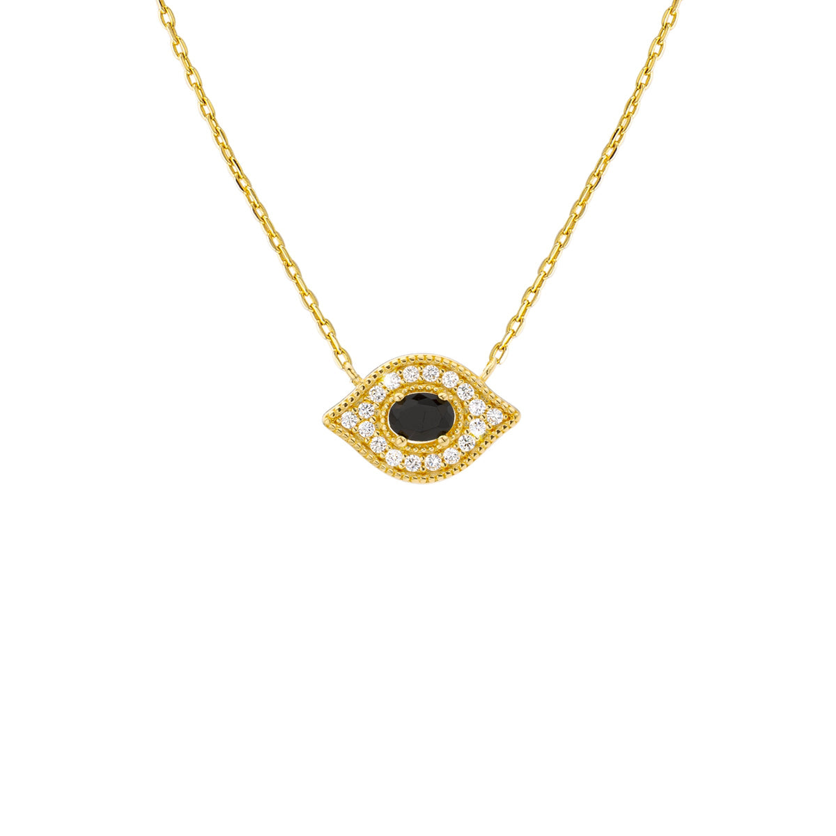 Collier Majestic eye noir