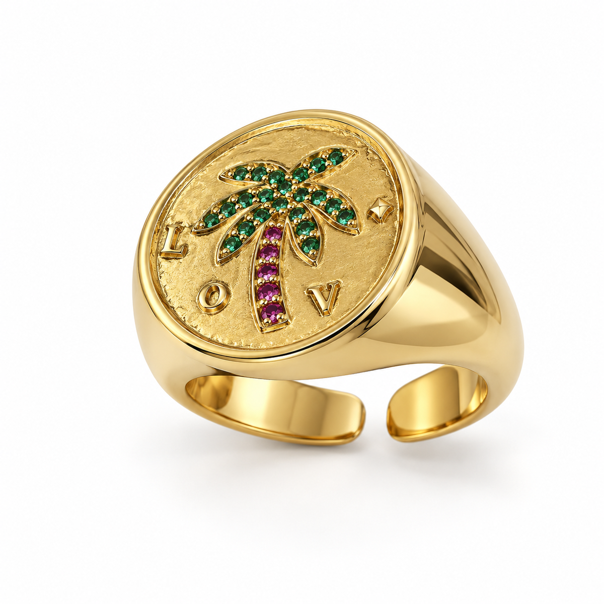Bague chevalière Palm