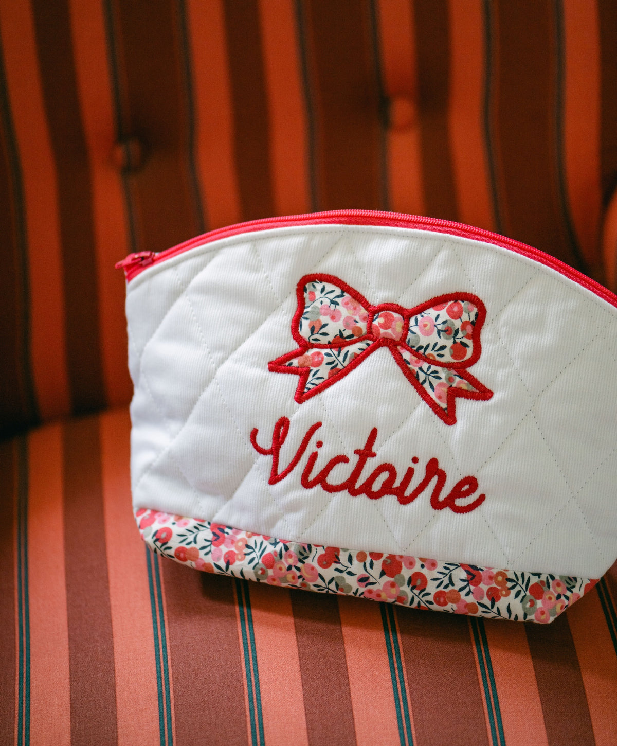 Trousse de toilette - Nœud fleuri
