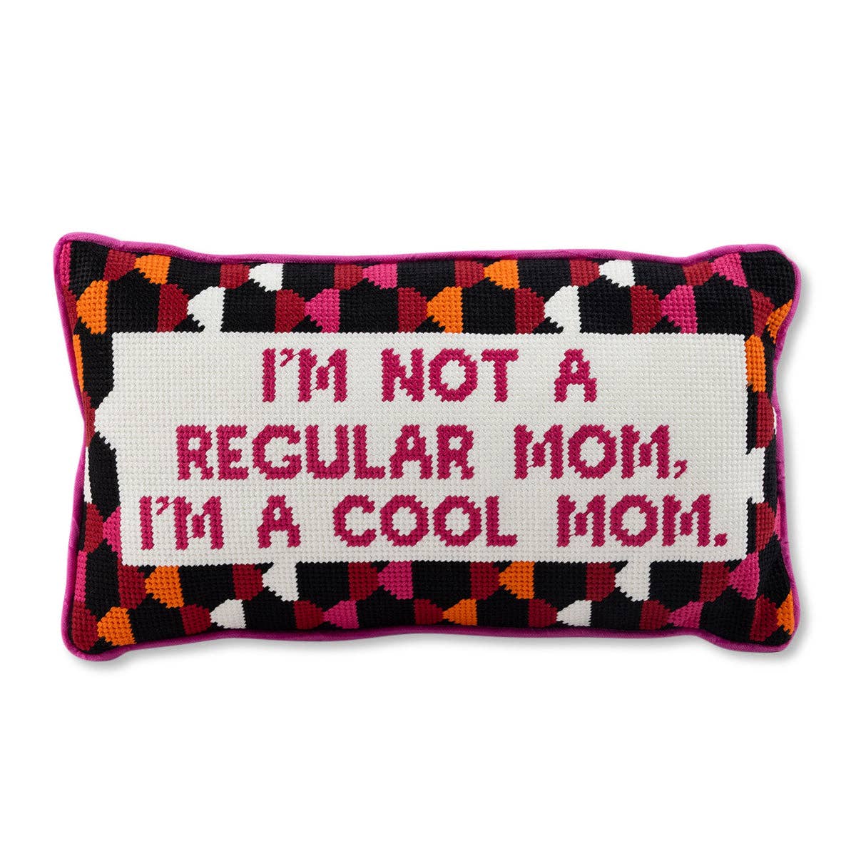 Coussin brodé "Cool Mom"
