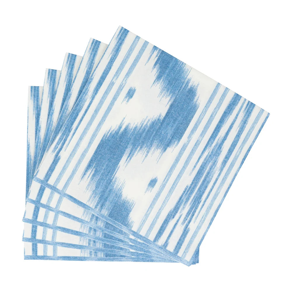 Serviette en papier Toile de nantes bleu