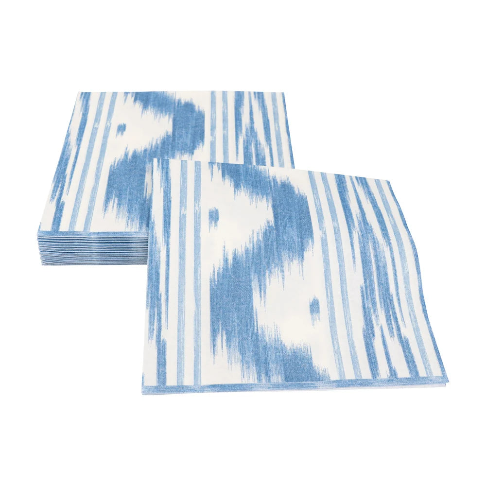 Serviette en papier Toile de nantes bleu
