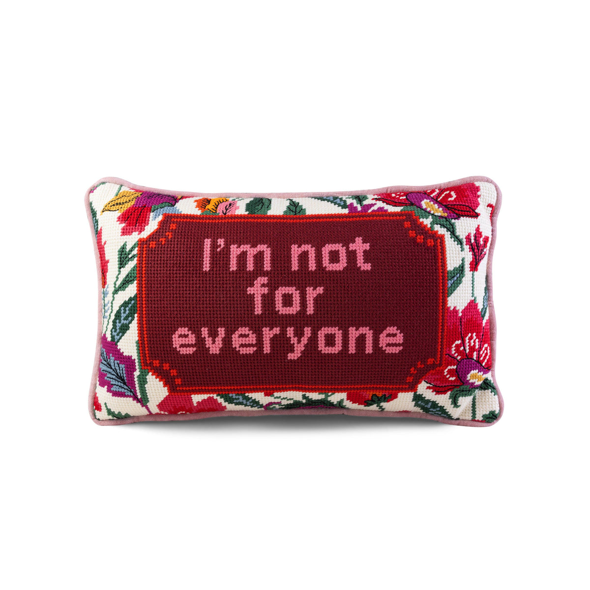 Coussin au point de croix « Not For Everyone »