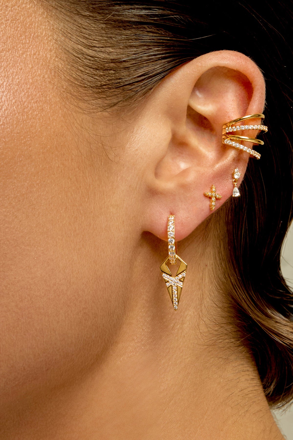 Boucles d'oreilles Mini chennai - vue portée