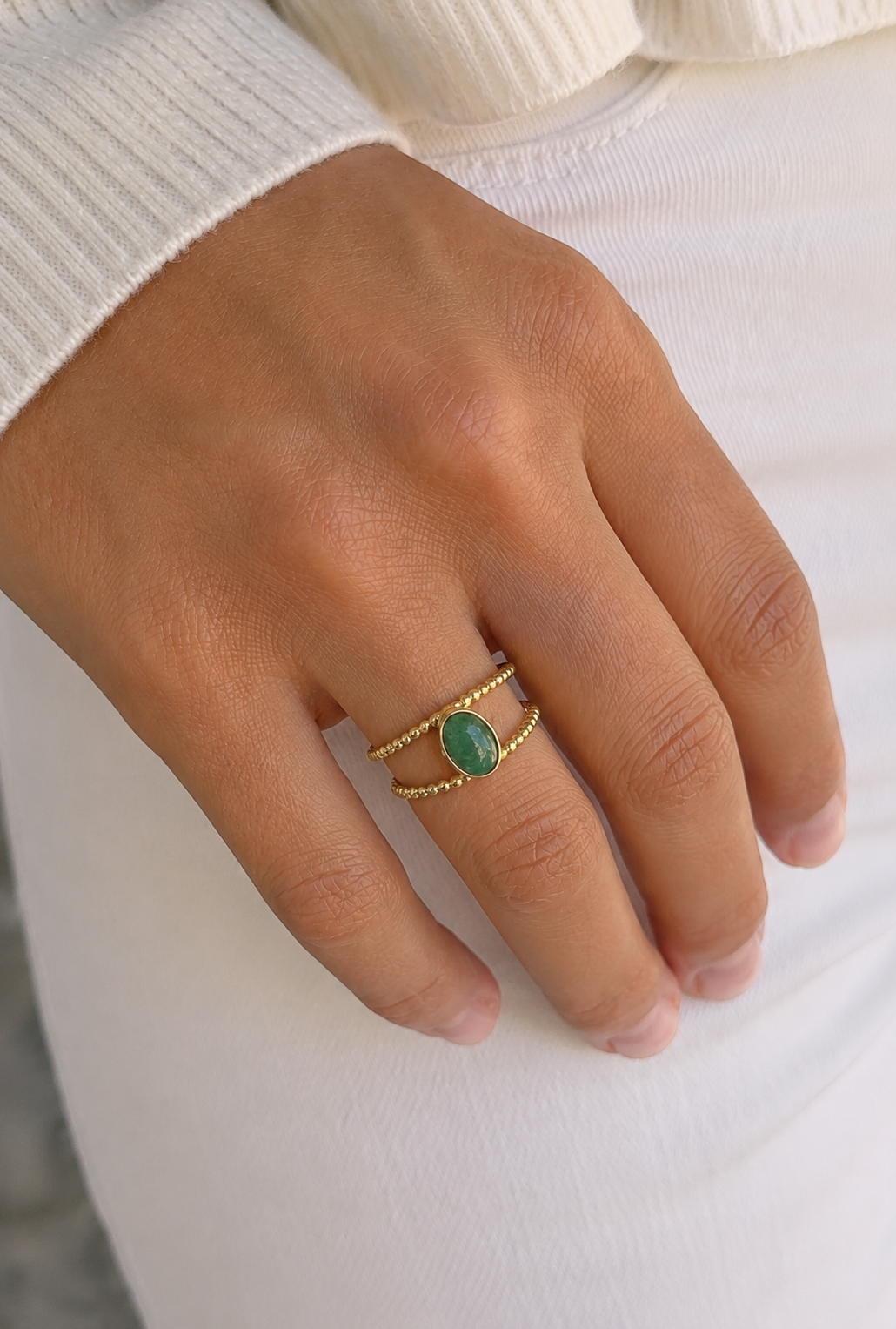 Bague Panarea olive