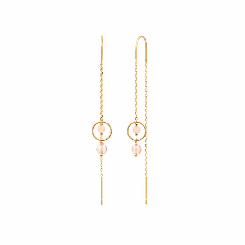 Boucles d'oreilles Portofino – Rose poudré