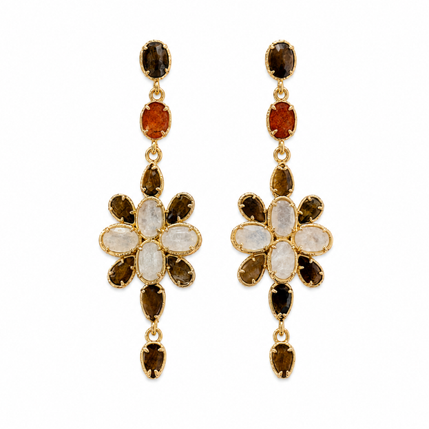 Boucles d'oreilles Taormina – brun
