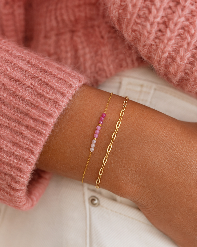 Bracelet Salina – Rose – Vue portée