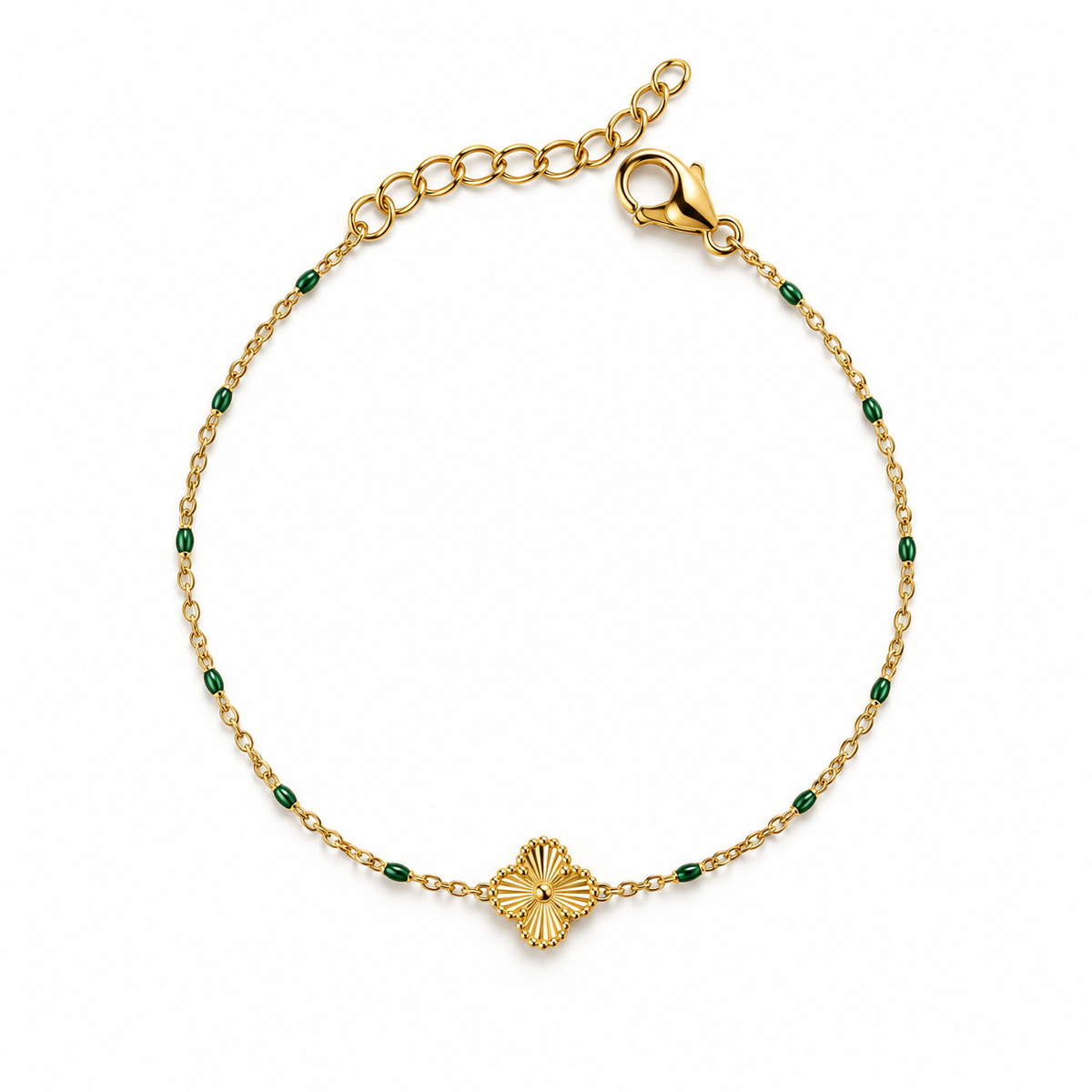 Bracelet émail trèfle