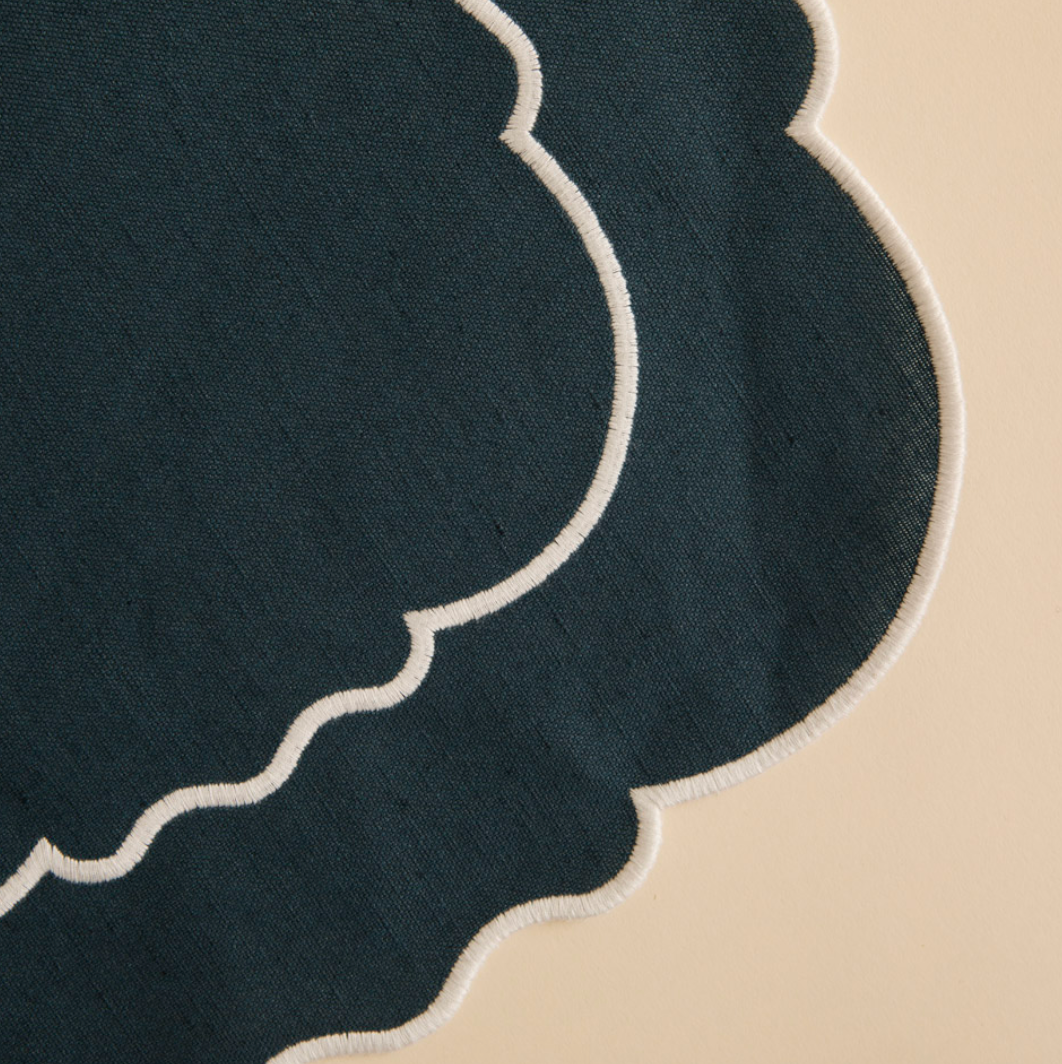 Set de table bleu prusse x 6 pcs