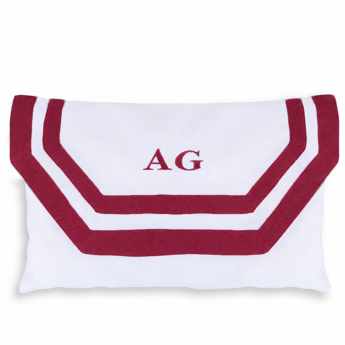 Pochette Riviera bordeaux à personnaliser