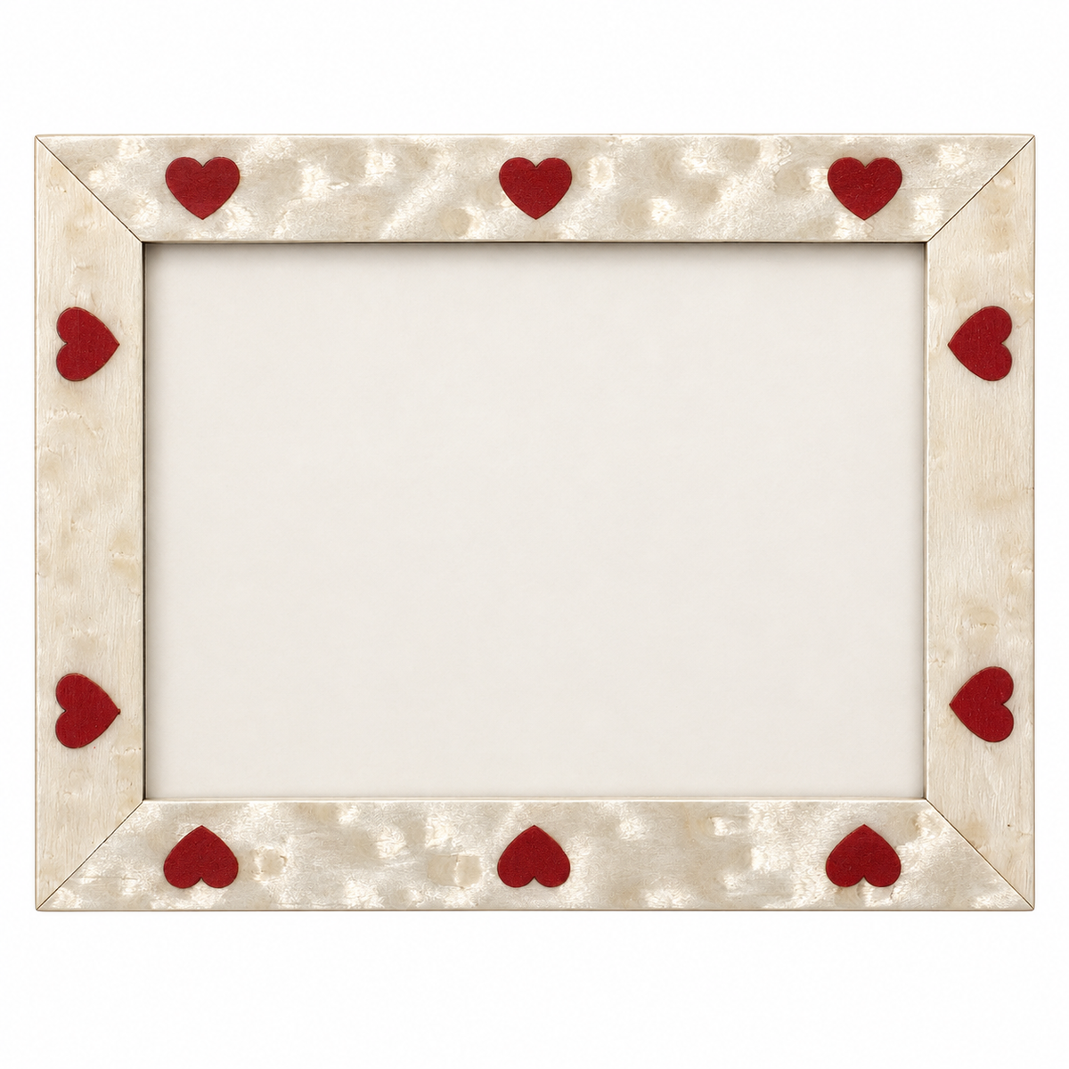 Cadre photo coeurs blanc