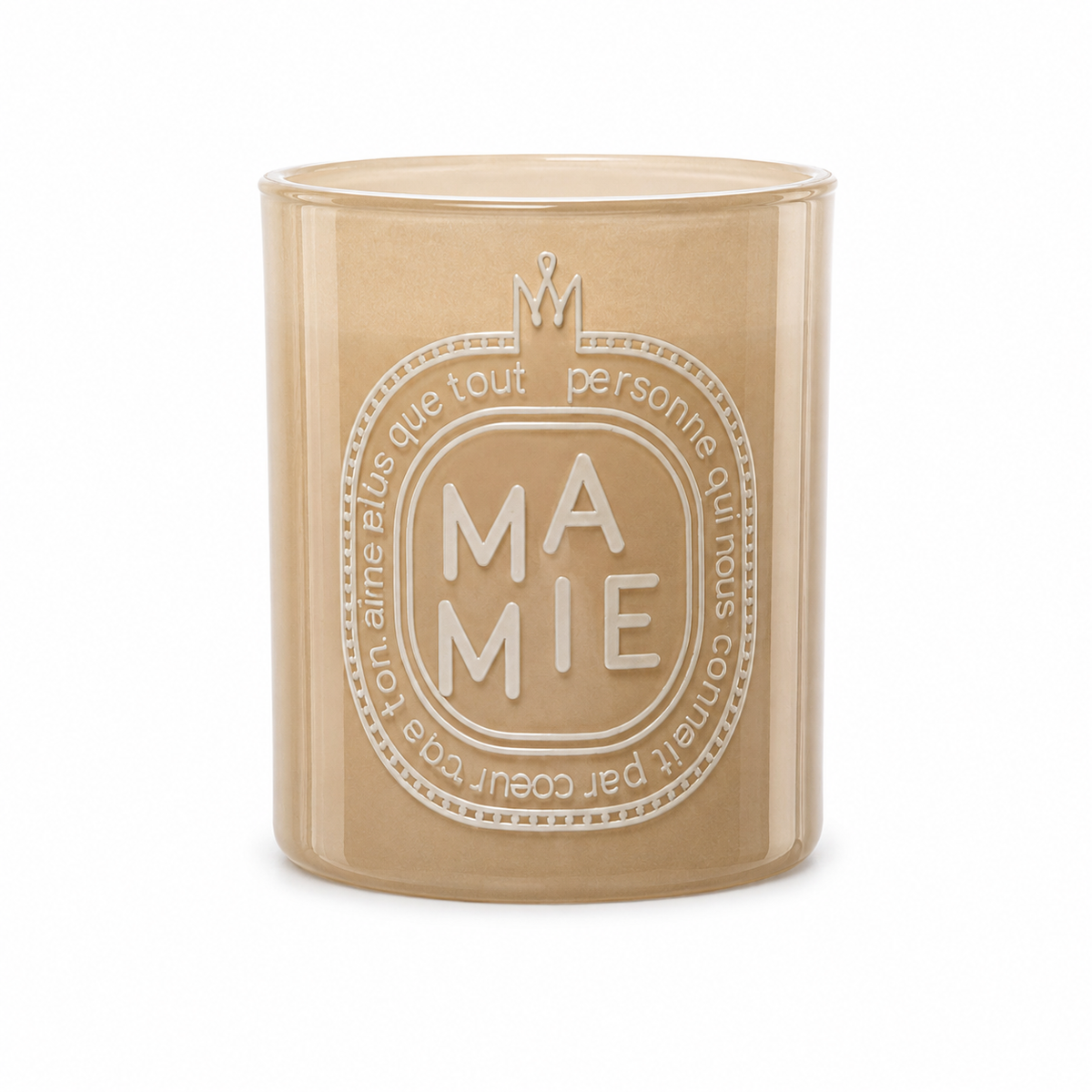 Bougie - Collection "Famille" : Mamie - Beige