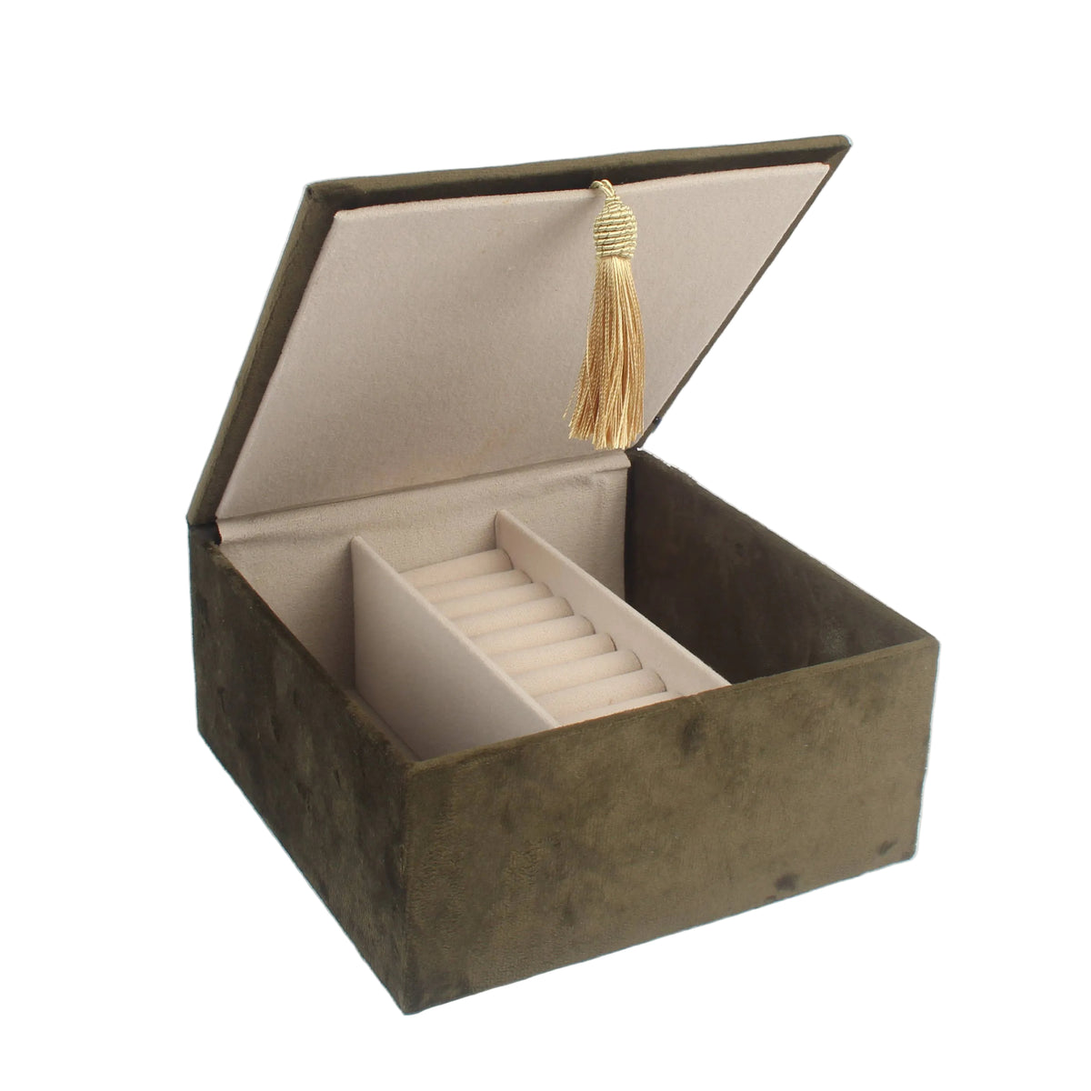 Boîte à bijoux en velours luxueux