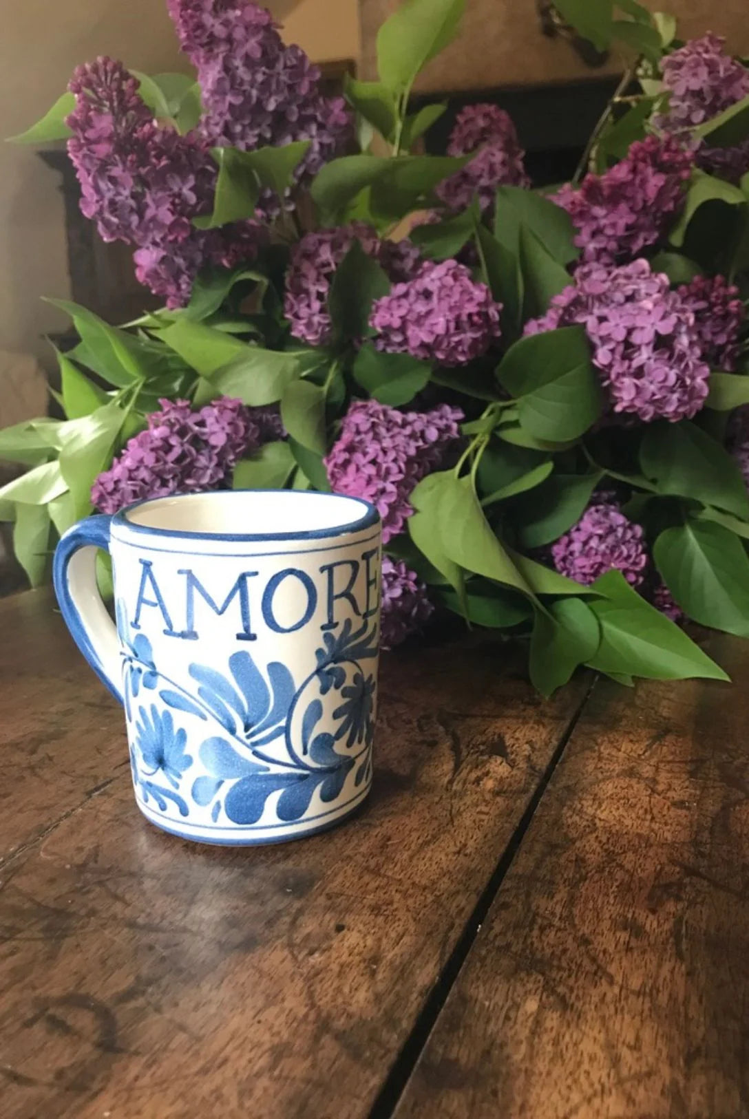 Tasse Amore Mio bleue