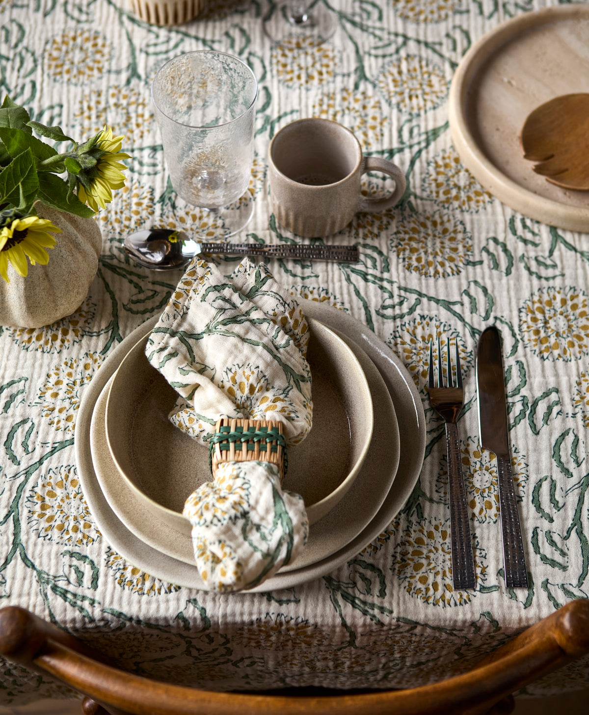 Nappe Agnès Vert/jaune