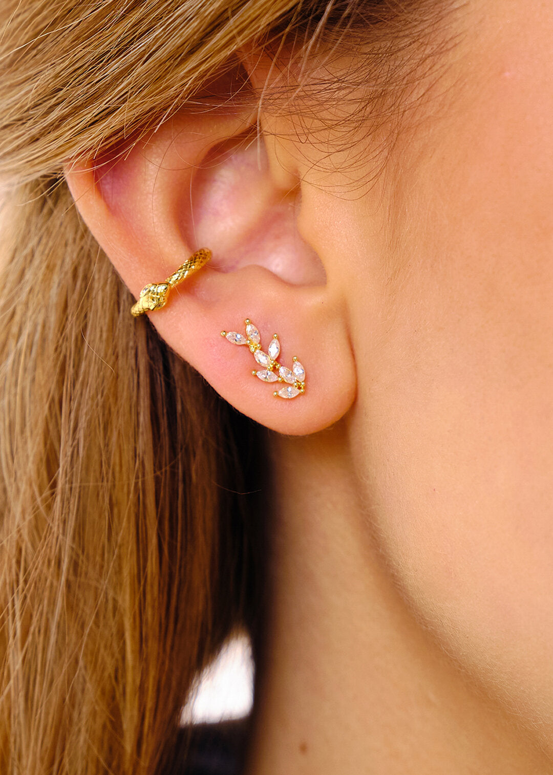 Boucles d'oreilles Sweetbay magnolia - vue portée