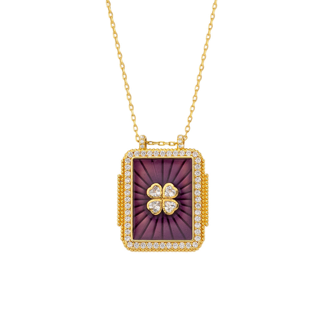 Collier Trefle boheme